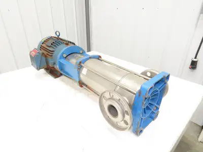 Gusher 00736ET3E213TC Inline Centrifugal Pump 2x2"Flanged Stainless 7.5Hp 3PH