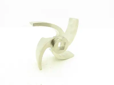 316L Stainless Centrifugal Pump Impeller 4-Blade 1"Square Bore 8"OD IM-328