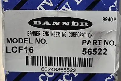 BANNER ENGINEERING LCF16S 16mm C-Mount Lens. Loc6E-7