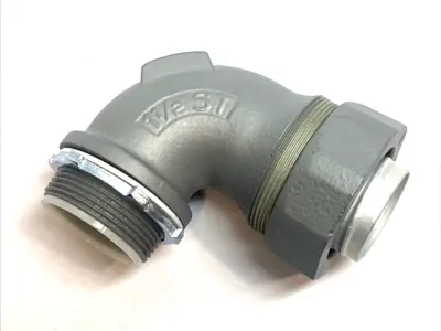 USED APPLETON ELECTRIC 90° LIQUIDTIGHT CONNECTOR 1-1/2" LT FLEX INSULATED