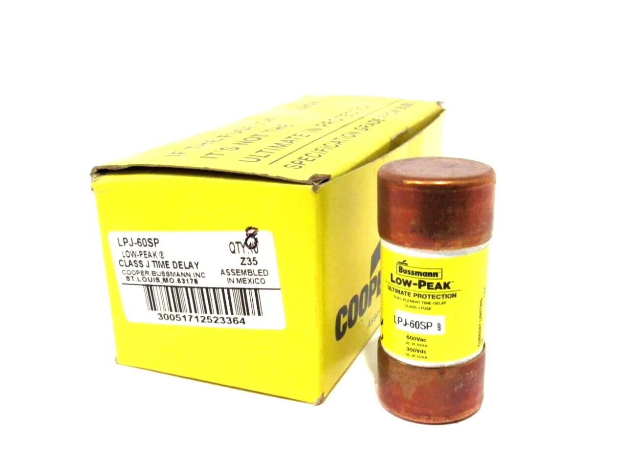 BOX OF 8 NEW BUSSMANN LPJ-60SP FUSES LPJ60SP