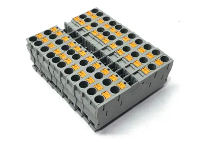 USED PHOENIX CONTACT FEED THROUGH TERMINAL BLOCK 3212934 LOT OF 11