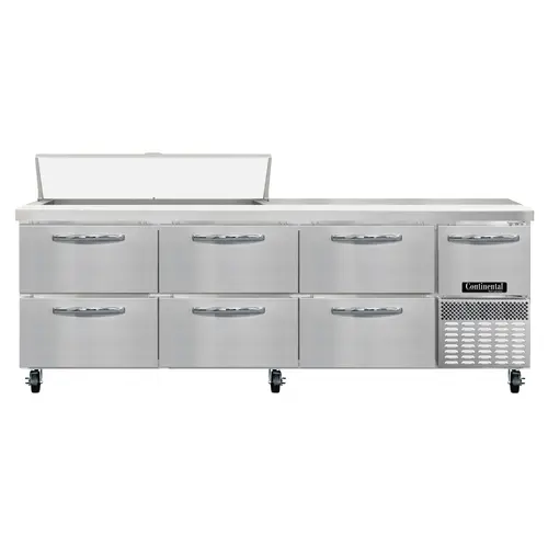 Continental RA93N12-D 93" Sandwich/salad Prep Table W/ Refrigerated Base, 115v