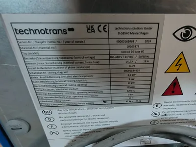 Used TECHNOTRANS TECO CD 95 BASE 60 Temperature Control and Mixing Instruments South Carolina US | ESS Industrial Equipment Sales #1307492
