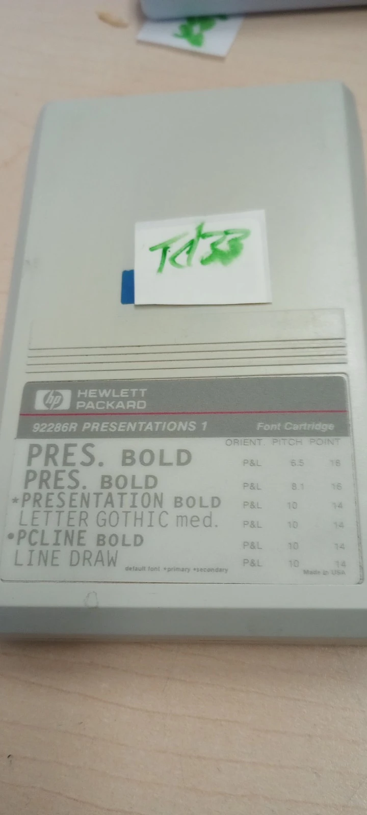 USED HP HP (Hewlett Packard) 92286R Presentations 1 Font Cartridge