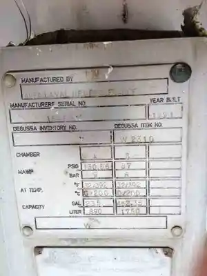 1712 sq ft alfa laval  spiral heat exchanger