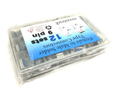 X002X2OKOB,MX-DB9 | Mxuteuk X002X2OKOB Female - Male Solder Type Connector DB9 MX-DB9 12 Sets 24 Pcs - New