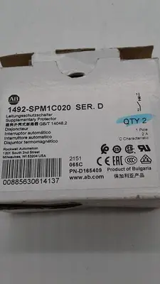 New | in-Stock ALLEN-BRADLEY ALLEN-BRADLEY SUPPLEMENTARY PROTECTOR 1492-SPM1C020 Circuit Breakers | ND Industrial Surplus #1211947