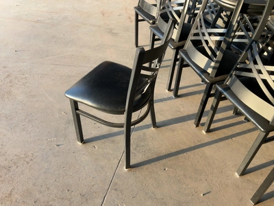 Used LOT OF (43) MODESTO METAL CHAIRS WITH PADDED SEATS Restaurant Front of House Furnishings Michigan US | Miedema Asset Management Group #1761572
