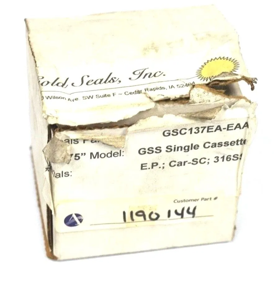 NEW GOLD SEALS GSS SINGLE CASSETT SEAL ASSEMBLY