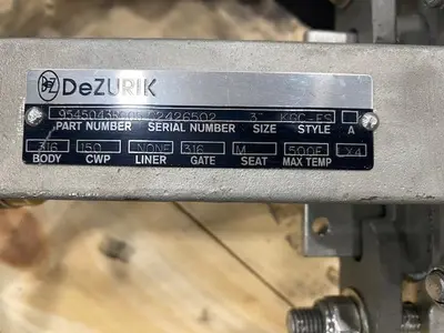 USED DEZURIK SIZE 3" STYLE KGC-ES