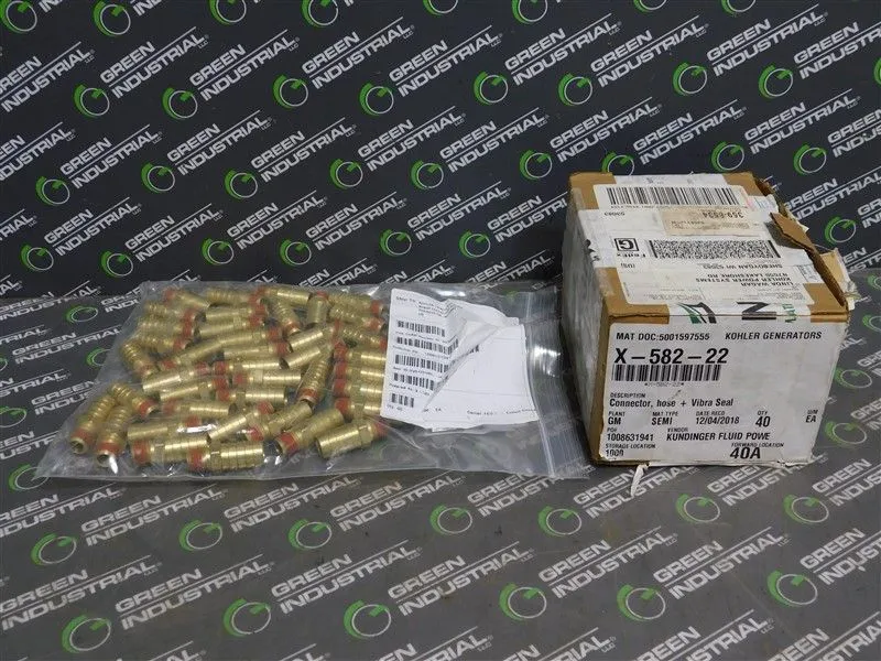 Lot of 40 Kohler X-582-22 Hose Connectors with Vibra Seal for Generators New