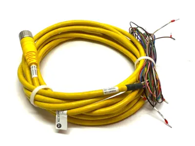 USED ALLEN-BRADLEY SER. A SINGLE ENDED CORDSET M23 12-PIN 20' LENGTH