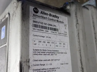 Used ALLENBRADLEY 280DF12710CGRW3P1 Starters Ohio US | HGR 24 #883902