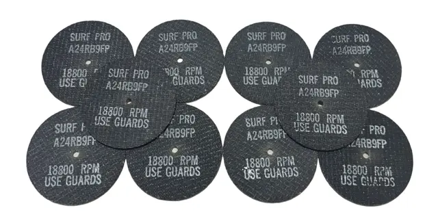 Surf-Pro 4" x 1/8" x 1/4" Grind & Cut-Off Wheel T1 24 Grit Aluminum Oxide 10 Pack