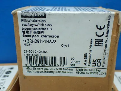 New | in-Stock SIEMENS 3RH29111HA22 Contact Blocks Ohio US | HGR 24 #1070295