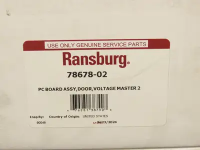 Ransburg 78678-02 Door Voltage Master 2 PC Circuit Board Assy