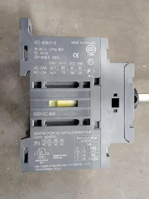 Used ABB OT80F3 Switchgears British Columbia CA | Lenmark #243260
