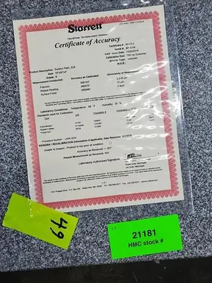 Used STARRETT _UNKNOWN_ Granite Surface Plates Pennsylvania US | Hildebrand Machinery Co. #1485916