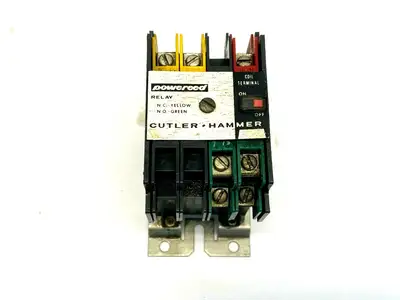 D40RB,D40RPB,D40RPA | Cutler-Hammer D40RB Powereed Relay 2 x D40RPB N.C. Yellow 2 x D40RPA N.O. Green - Used