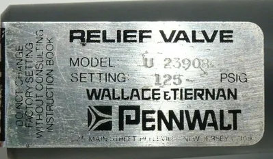 NEW PENNWALT U-23908 RELIEF VALVE U23908