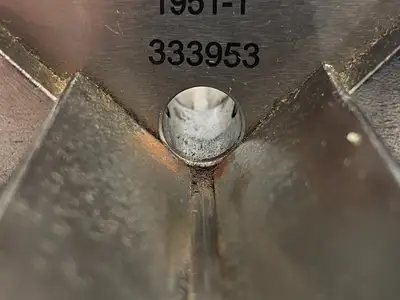 Used MAHR DIMENSIONAIR 2-JET AIR RING GAUGE W/ GUIDE CHUTES & BASE PLATE Air Gages Michigan US | Maverick Industrial Sales #1123063