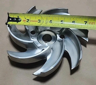 *PREOWNED* Stainless Centrifugal Pump Impeller 7-Vane 22mm Bore + Warranty!