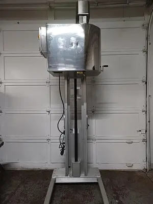 Citus jacketed mixing kettle and Alum-a-lift lifting cart