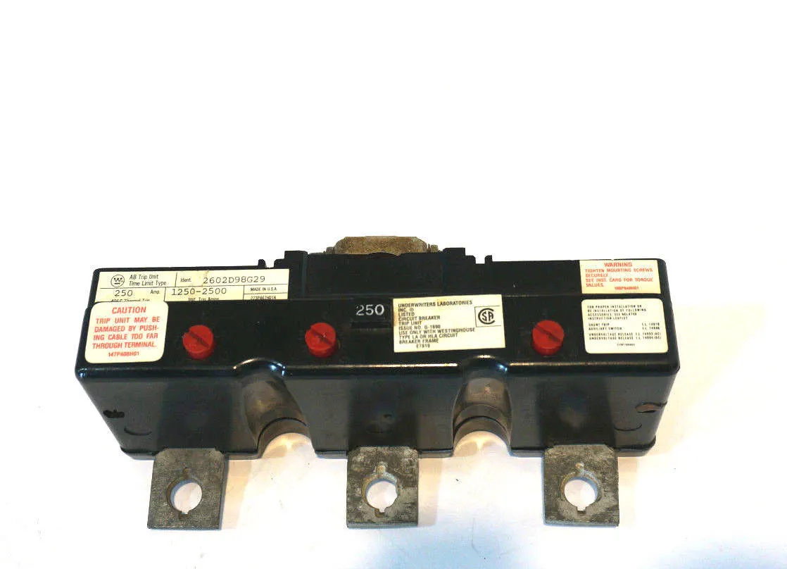 USED WESTINGHOUSE 2602D98G29 TRIP UNIT