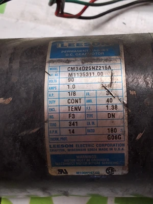 LEESON CM34D25NZ215A DC GEAR MOTOR
