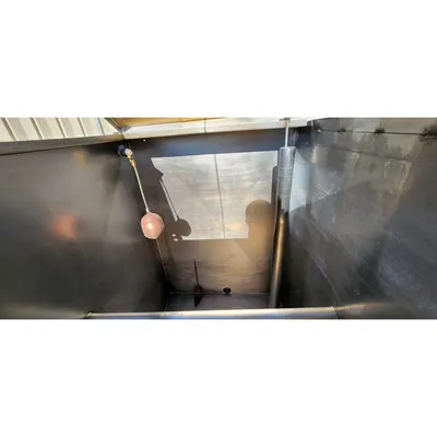 Used Dual Chamber Stainless Steel Liquid Holding Tank - 670 Gallon Cap.