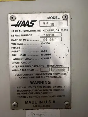 USED 1998 HAAS VF-10