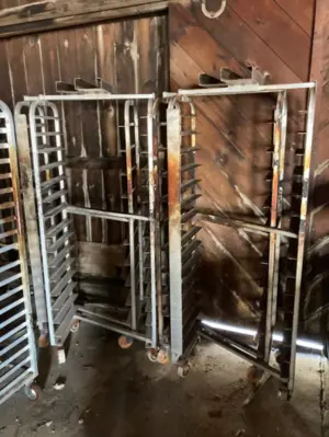 142-1191 C Lift Aluminum Single Rack Oven Cart Rack