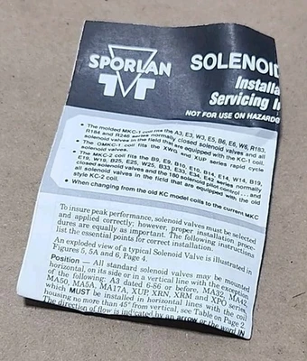 NEW Sporlan 240302