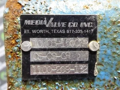Media Valve Co. Inc. 10 Inch Butterfly Valve 10WCB-1500WP CS-CS-CR New
