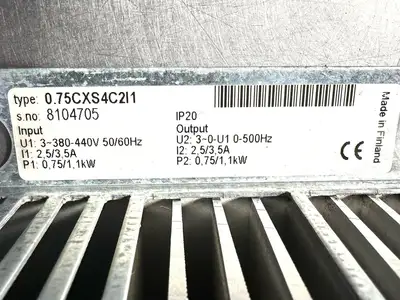 Vacon 0.75CXS4C2I1 Frequency Converter Inverter (8.5.8)
