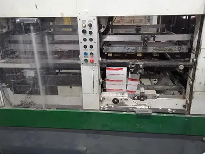 USED 1993 BOBST SP 103-ER DIE CUTTER WITH BLANKING