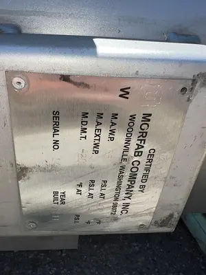Tank, 190 Gallon, S/st, 55 PSI, DT/DB, Morfab #S744615