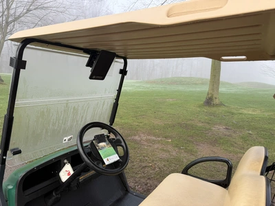 (1) 2017 E-Z-Go golf cart with a Kawasaki gas engine, model 625111G01, includes canopy, ball cover, ...
