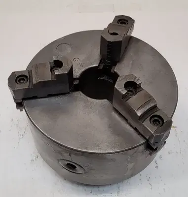 8-1/4" DIAMETER, 3 JAW LATHE CHUCK WITH 2.25" THROUGH HOLE AND D1-6 MOUNT TYPE