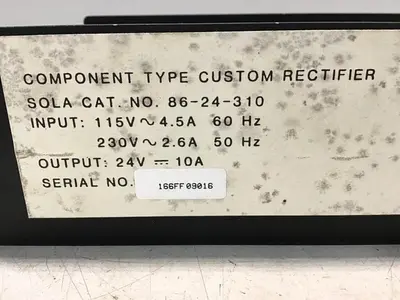 Used SOLA ELECTRIC 86-24-310 Power Supplies Michigan US | Ideal Machinery #1260137