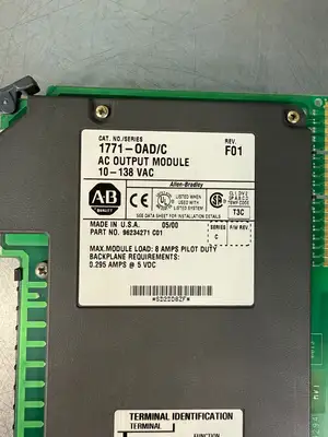 Allen Bradley 1771-0AD /C Ac Output Module 10-138 Vac Rev F01 (7.3.5)