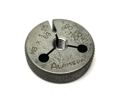 USED ALAMEDA M8 X 1.25-6G THREADED RING GAUGE GO PD 7.160
