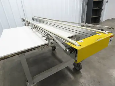 NKE CSB89A-PS-350-2500-100-90W-3 Plastic Chain Conveyor 2-Row 15"x103" 220V 3PH