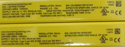 NEW BANNER LS2TR30-1050Q8 RECEIVER LS2E30-1050Q8 EMITTER LIGHT CURTAIN SET IMT9A