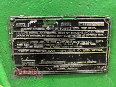 Used DAKE J Horizontal Band Saws Michigan US | Vander Ziel Machinery Sales #482860