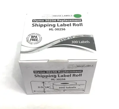 NEW HOUSE LABELS REPLACEMENT LABEL ROLL GREEN 2-5/16" 300-LABELS