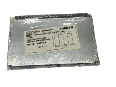NEW ROUSSEAU METAL DRAWER WITH PARTITIONING PKG OF 12