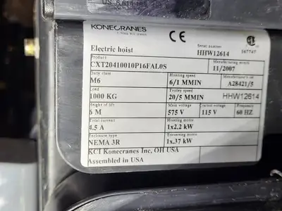NEW 2007 KONECRANES CXT20410010P16FALOS