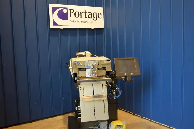 Used AUTOMATED PACKAGING SYSTEMS AB180 W/PI-412C PRINTER Baggers Ohio US | Portage Packaging Systems, Inc. #394170